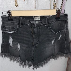 Black Jean Shorts
